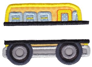 Split School Bus Applique