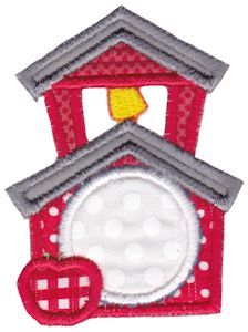 School House Monogram Applique