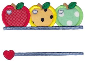 Split Apple Row Applique