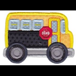 School Bus Monogram Applique