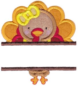 Split Turkey Applique