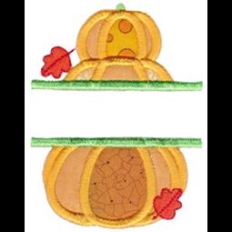 Split Stack of Pumpkins Applique