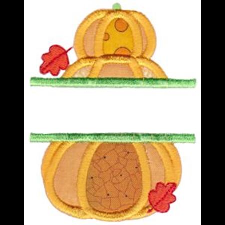Split Stack of Pumpkins Applique