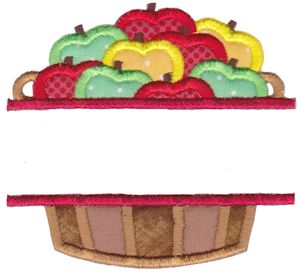 Split Barrel Of Apples Applique