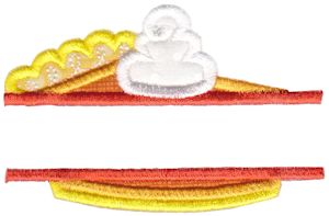 Split Pumpkin Pie Applique