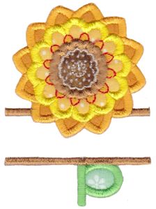 Split Sunflower Applique