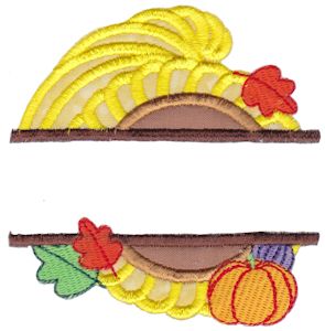 Split Cornucopia Applique