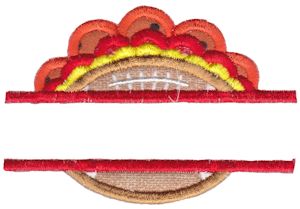 Split Turkey Football Applique