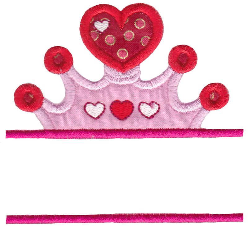Split Princess Crown Applique