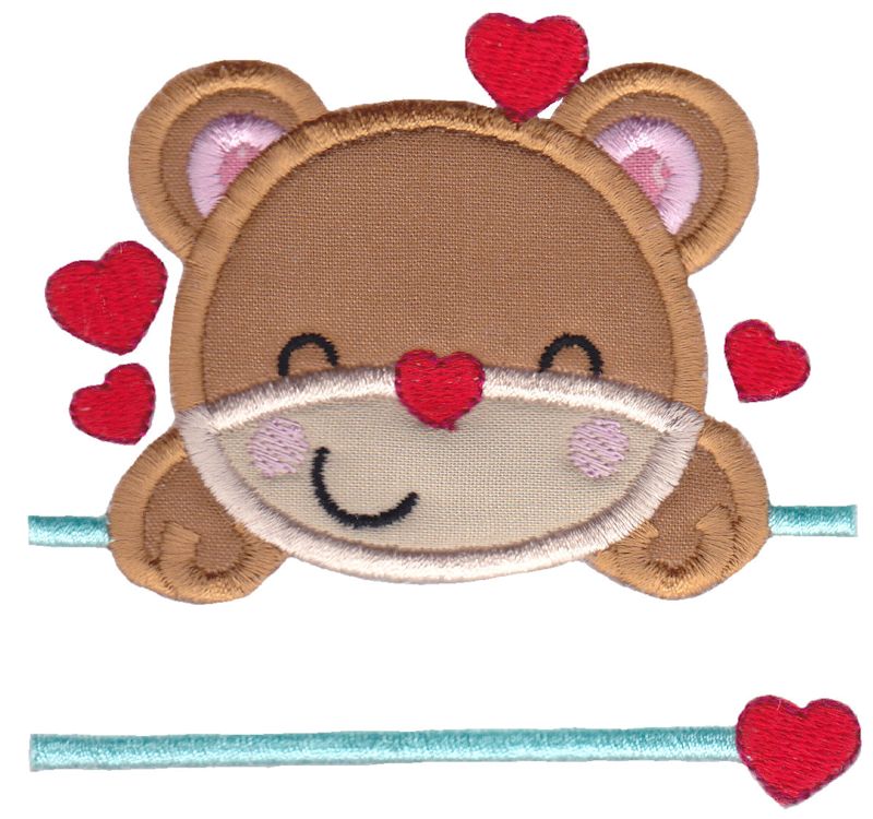 Split Teddy Bear Applique