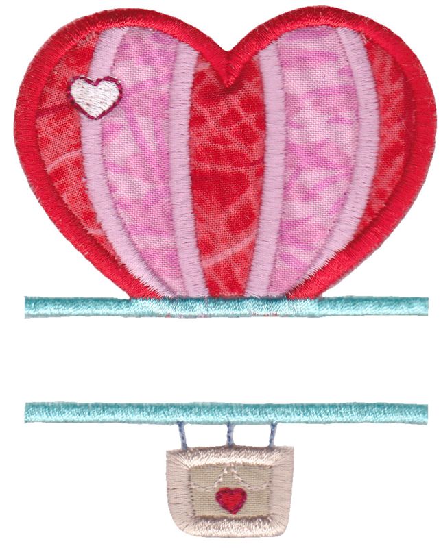 Split Hot Air Balloon Applique