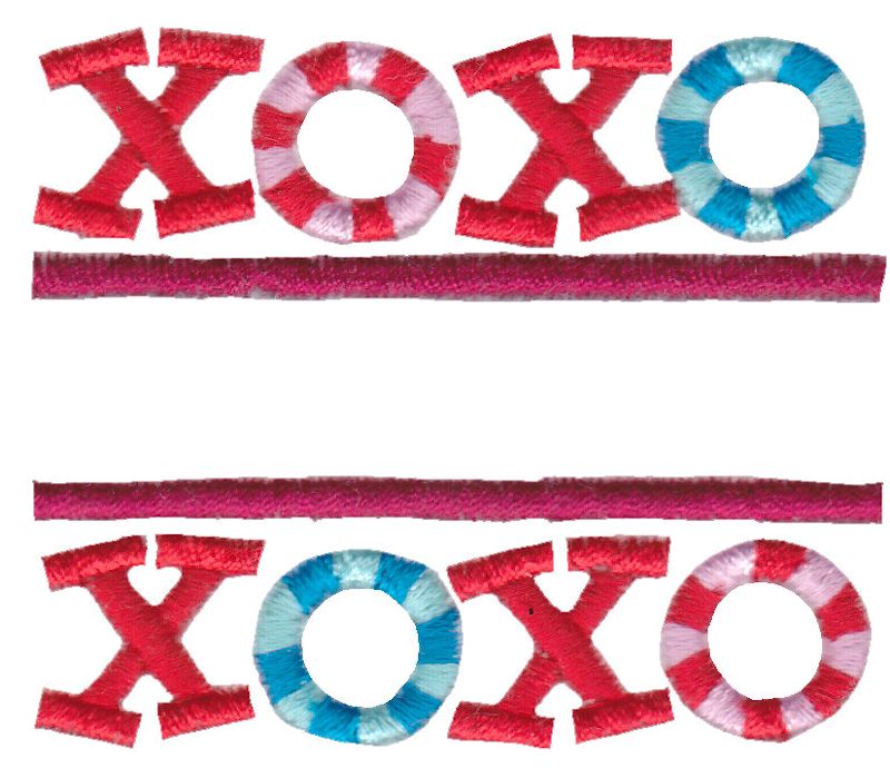 Split XOXO Applique