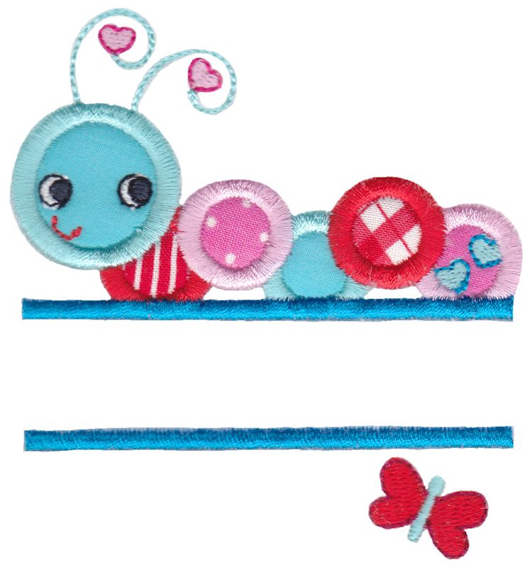 Split Caterpillar Applique