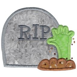 Applique Tombstone and Zombie Hand