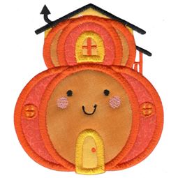 Applique Pumpkin House