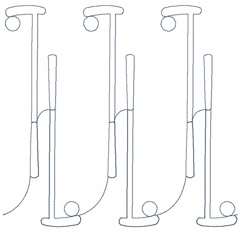 Golf Continuous Line Quilting