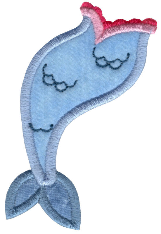 Scalloped Mermaid Tail Applique