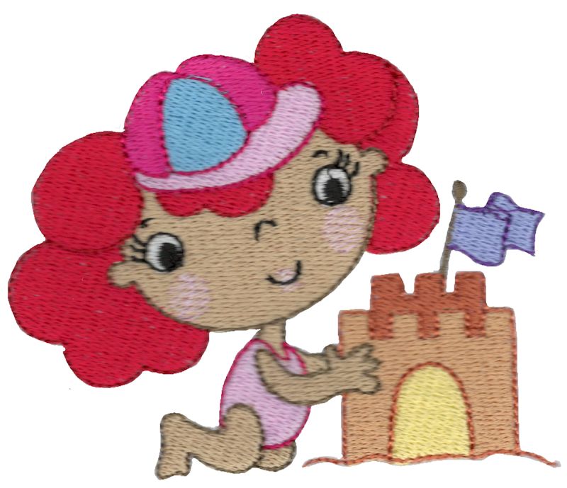 Girl Building Sandcastle