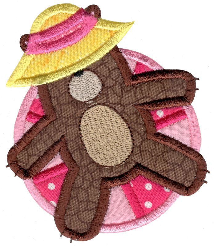 Applique Girl Bear on Float