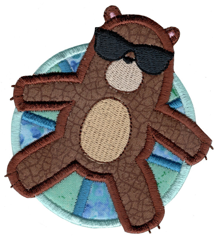 Applique Boy Bear on Float