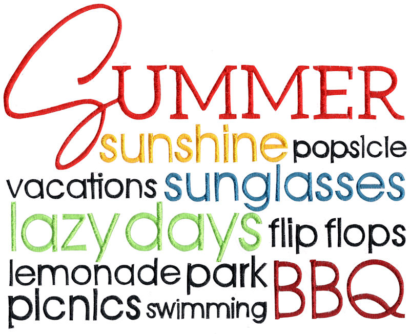 Summer Word Art