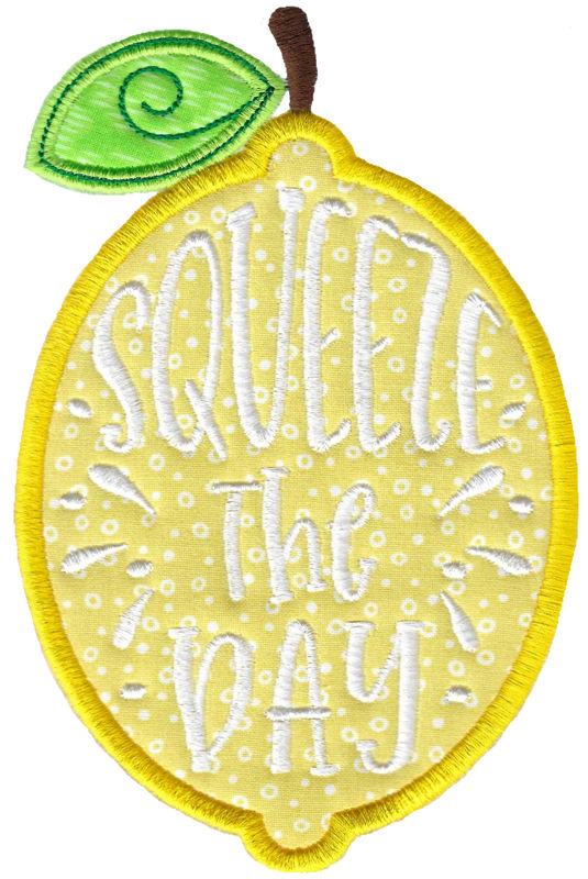 Squeeze The Day Lemon Applique