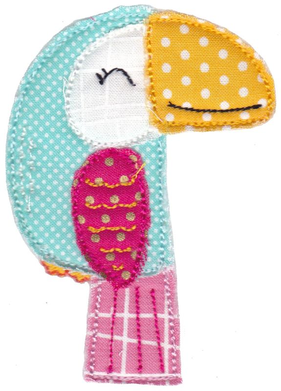 Toucan Raw Edge Applique