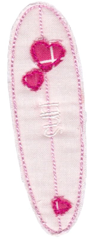 Girl Surfboard Raw Edge Applique