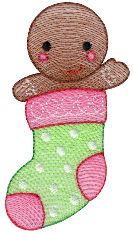 Sketch Gingerbread Stocking