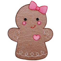 Sketch Gingerbread Girl Cookie