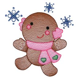 Sketch Gingerbread Snow Girl