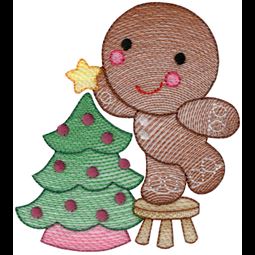 Sketch Gingerbread Decorating Tree