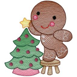 Sketch Gingerbread Decorating Tree