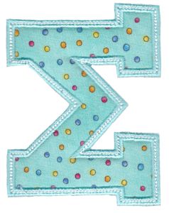 Sweet Greek Alphabet Applique 18