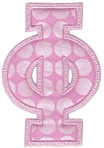 Sweet Greek Alphabet Applique 21