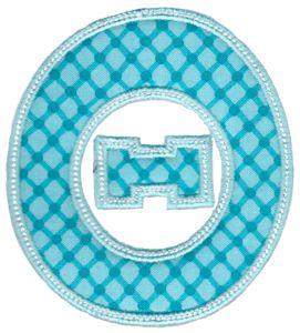 Sweet Greek Alphabet Applique 8