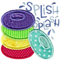Splish Splash Applique Pool Tubes