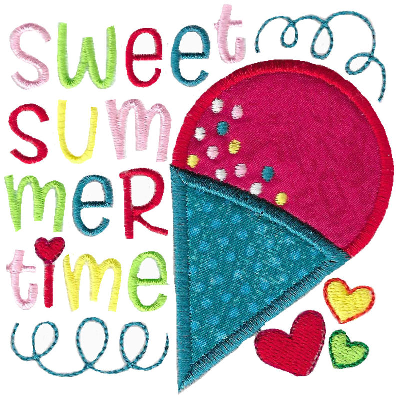 Sweet Summertime Applique Ice-Cream