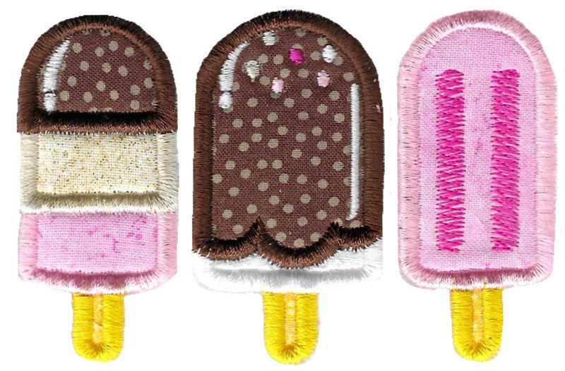 Applique Trio Of Ice-Creams