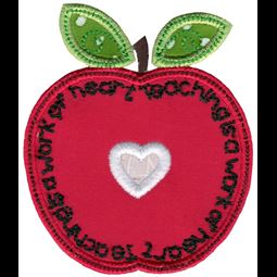 Teaching Is A Work Of Heart Applique