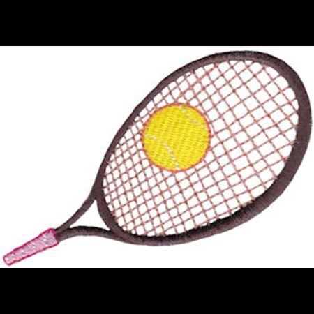 Single Racket With Tennis Ball