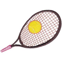 Single Racket With Tennis Ball