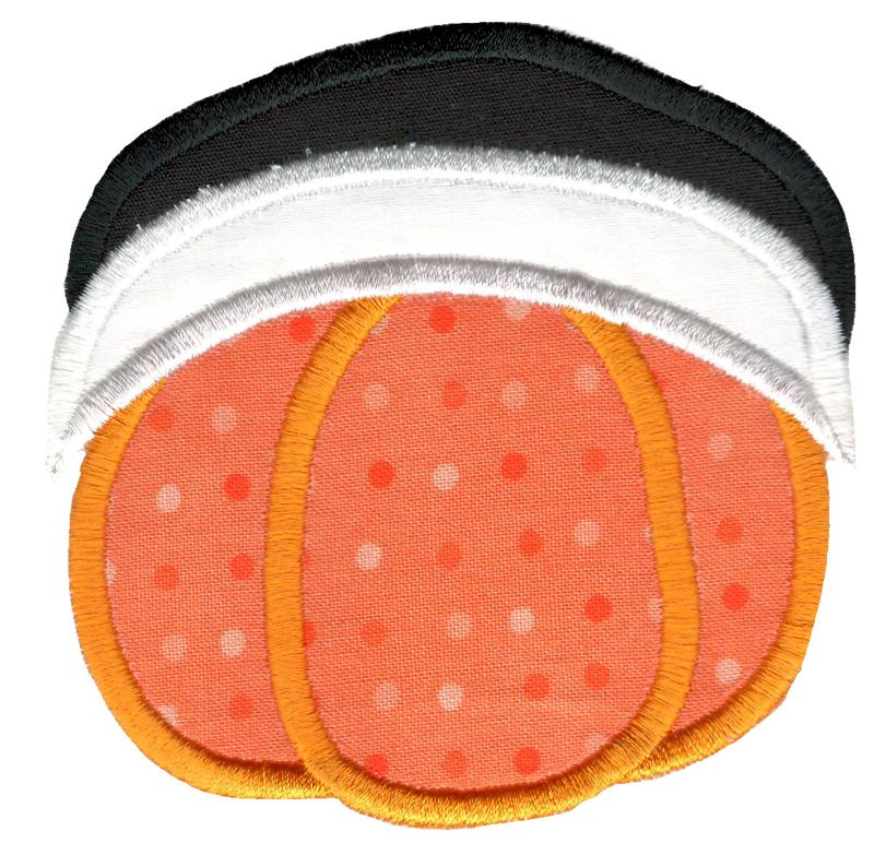 Slouchy Pilgrim Hat Pumpkin Applique