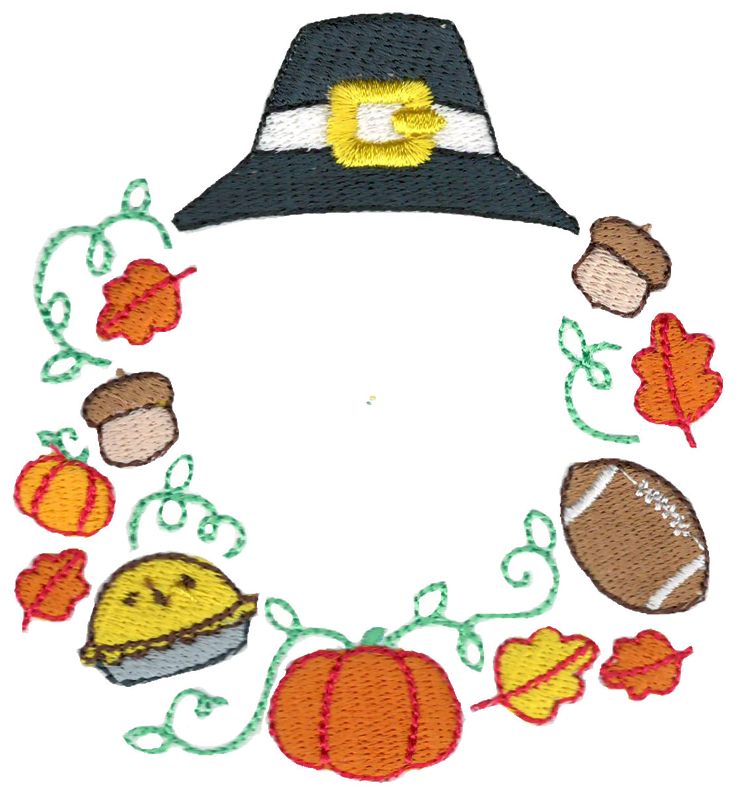 Thanksgiving Pilgrim Monogram Frame