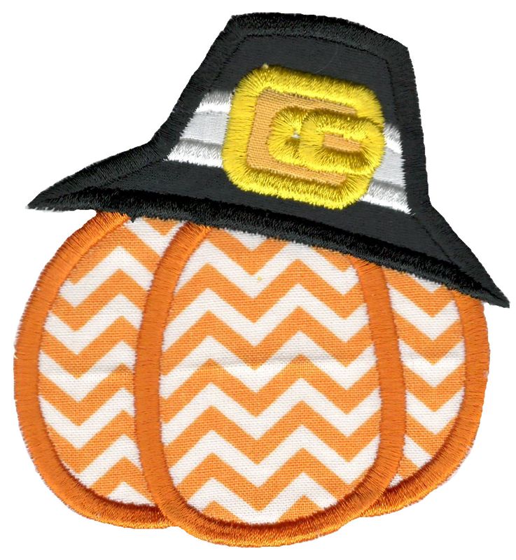 Pilgrim Pumpkin Applique