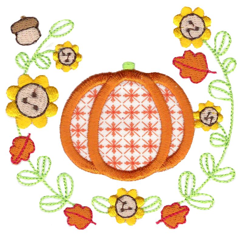 Laurel Pumpkin Applique