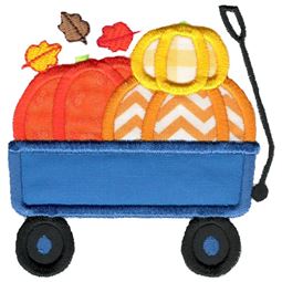 Pumpkin Wagon Applique