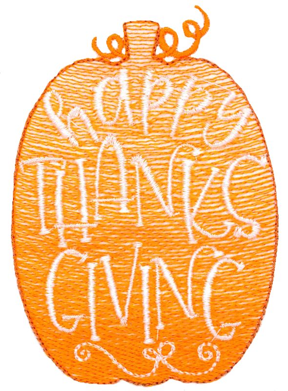 Happy Thanksgiving Pumpkin Sketch Design