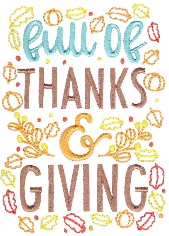 Full Of Thanks And Giving