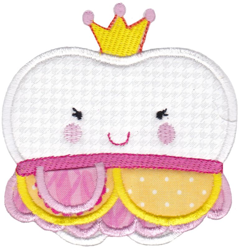 Princess Tooth Applique With Pocket